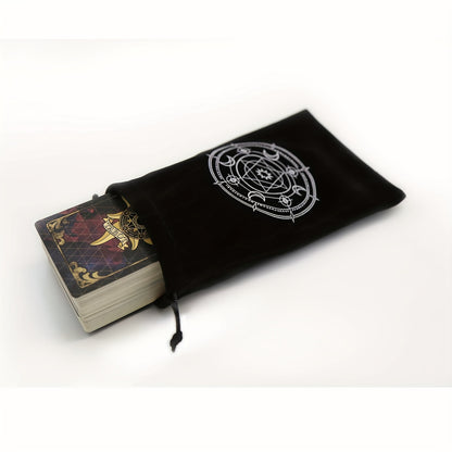 Sac à Cordon pour Cartes de Tarot Noir