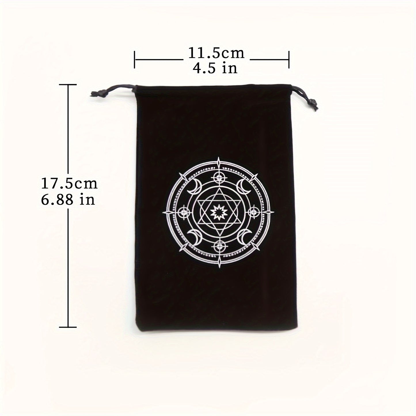Sac à Cordon pour Cartes de Tarot Noir